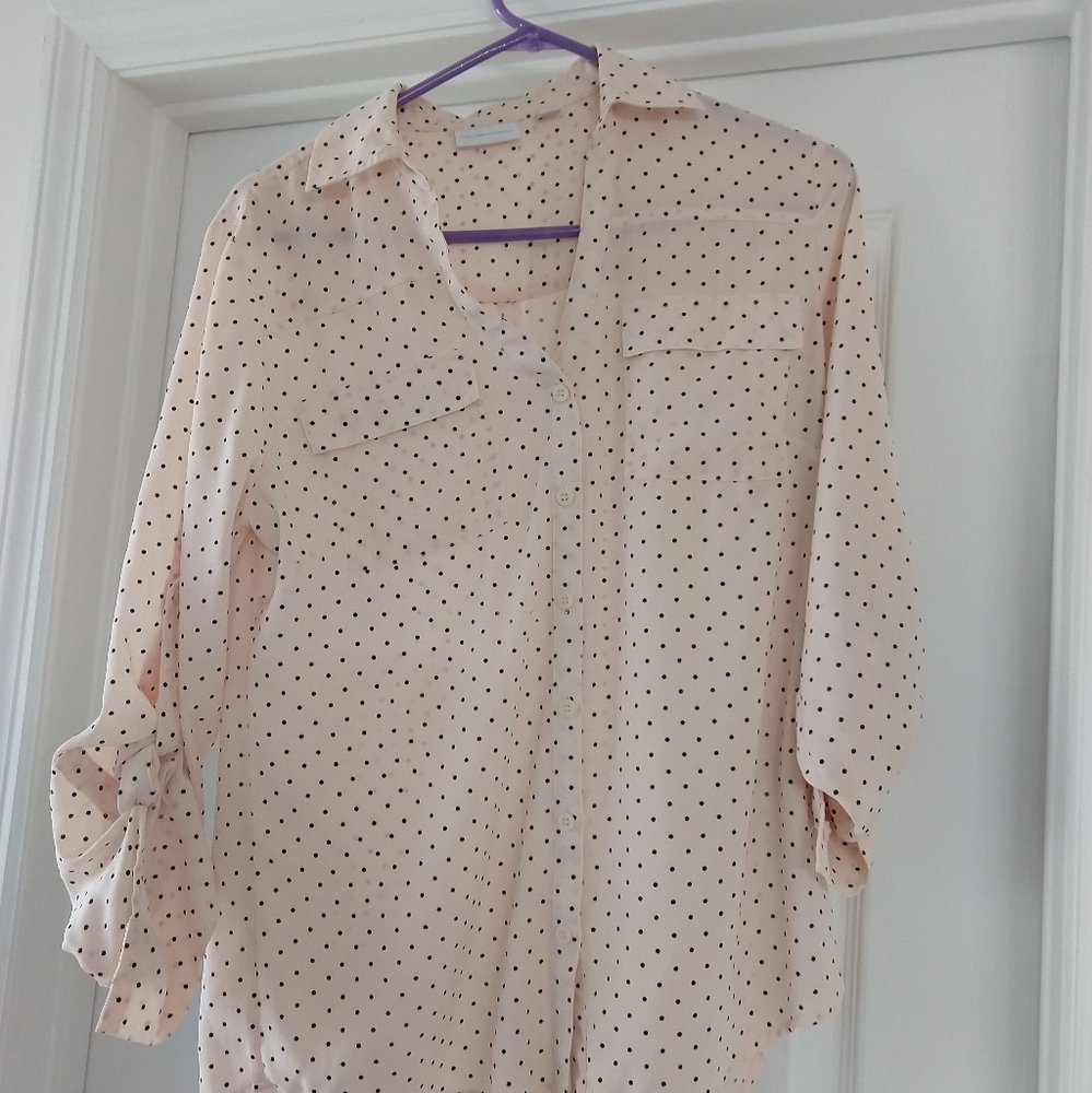 New York and company polka dot blouse